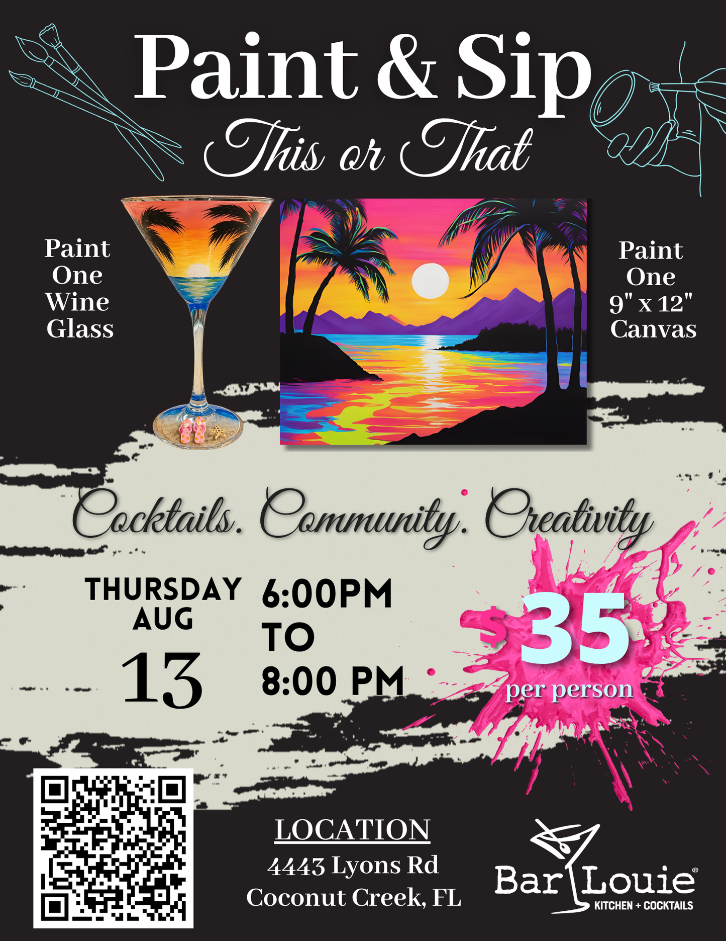 Paint & Sip at Bar Louie (August 13)