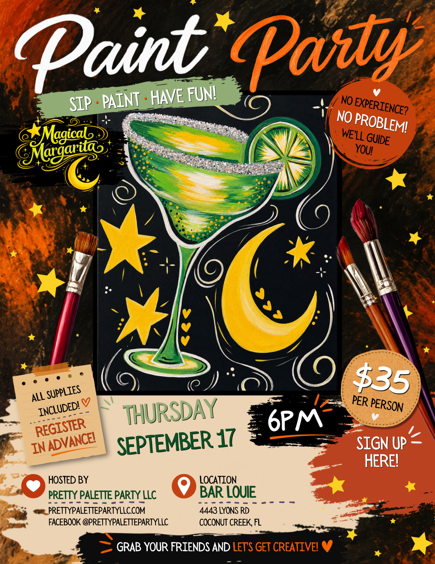 Paint & Margaritas | Bar Louie (September 17)