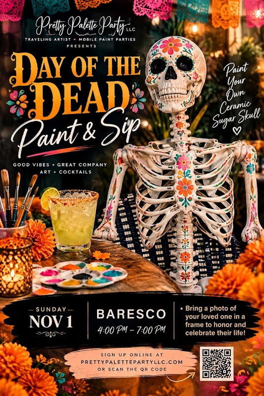 Day of the Dead Paint & Sip: Sugar Skull Ceramic at Baresco (November 1)