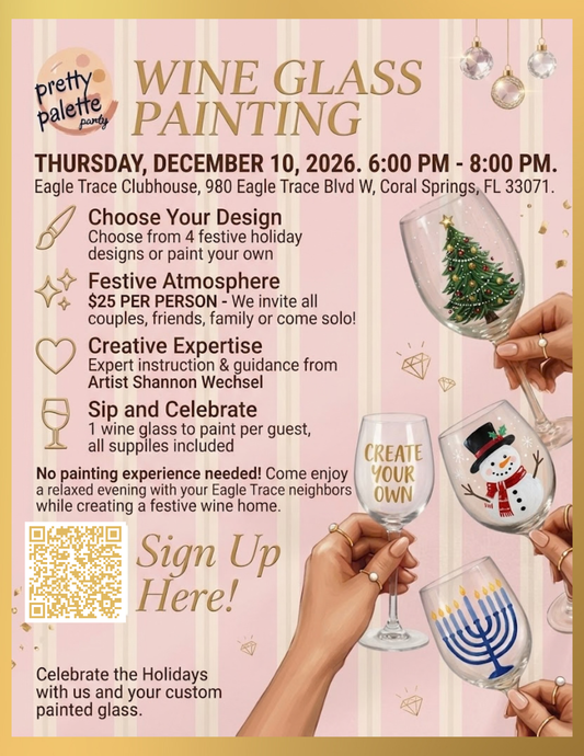Holiday Wine Glass Soirée at Eagle Trace Clubhouse