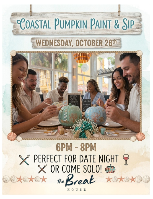 Coastal Pumpkin Paint & Sip Date Night (October 28)