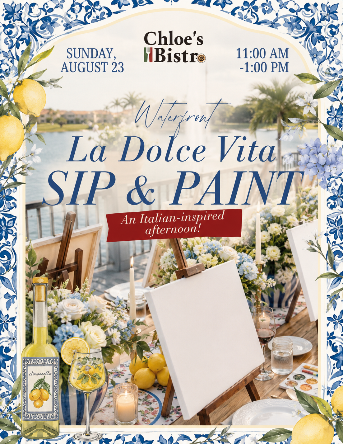 La Dolce Vita Sip & Paint | Chloe’s Bistro (August 23)