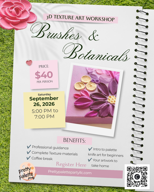 Brushes & Botanicals: Texture Art Workshop Rosalia’s (Sept 26)
