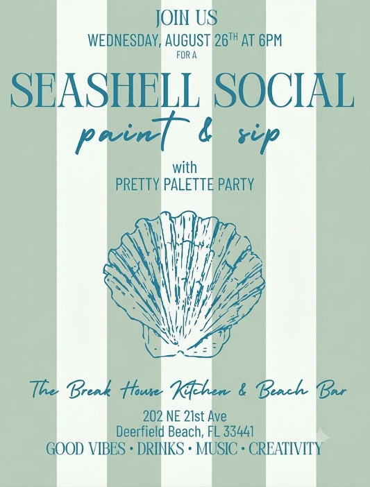 Seashell Social: A Wine Glass Paint Experience (August 26)