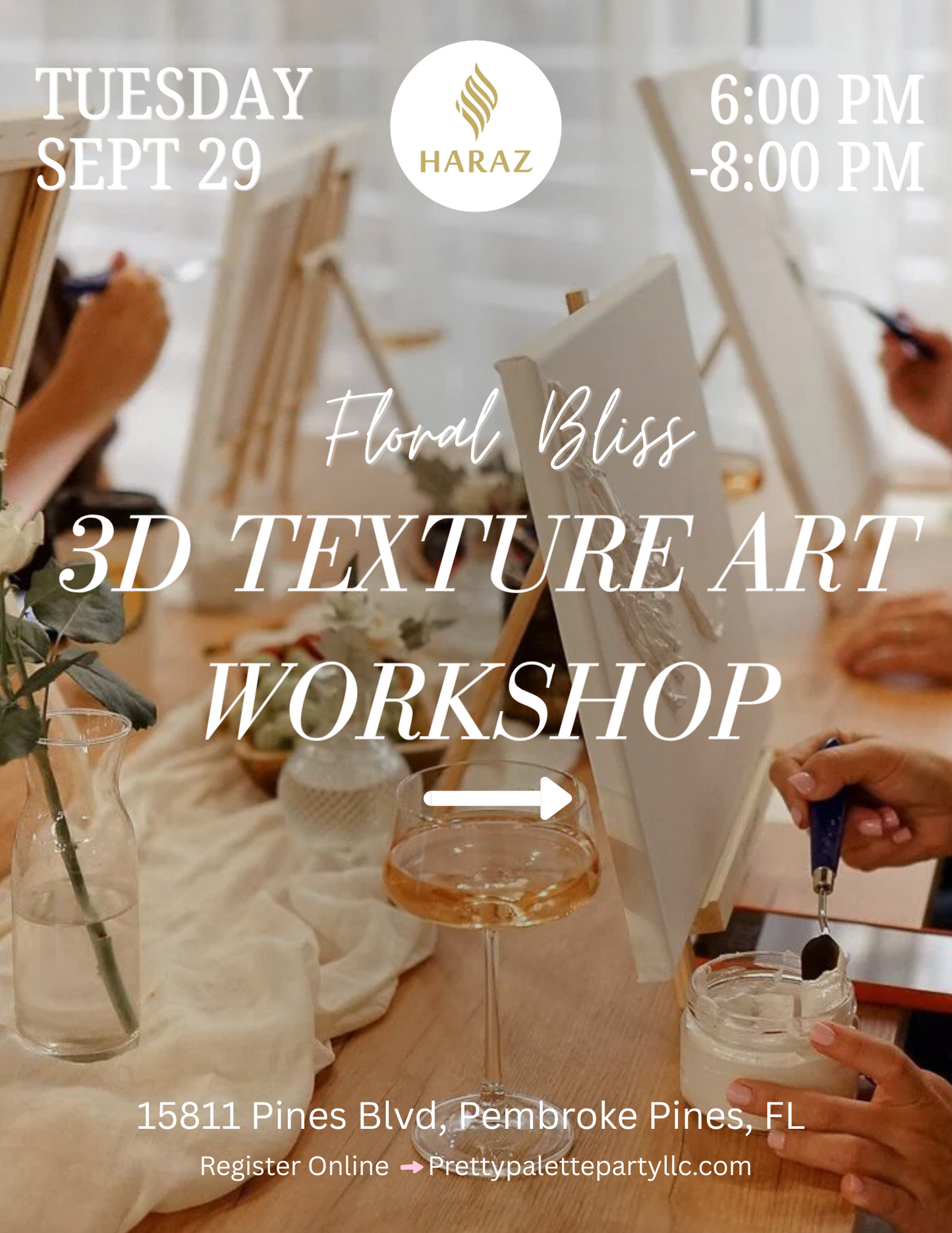 Floral Bliss Texture Art Workshop (Sept 29)