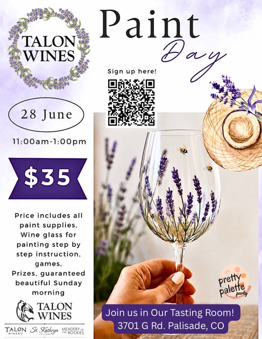 Lavender & Vino Wine Glass Painting (June 28)