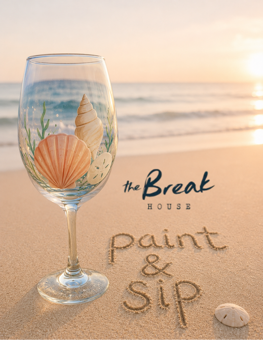 Seashell Social: A Wine Glass Paint Experience (August 26)